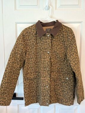 bohme Leopard-Print Utility Jacket in Brown NEVER BEEN WORN.